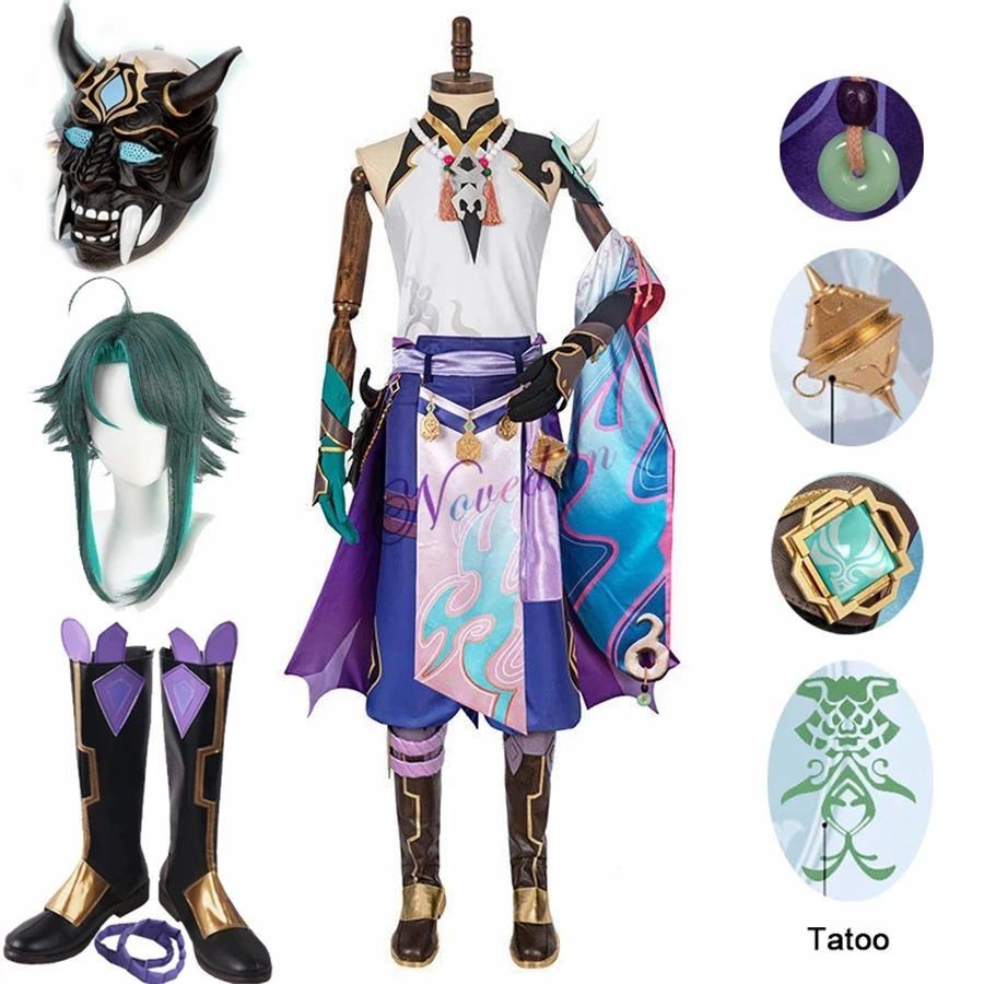 Men Shoes China - Genshin impacto xiao cosplay traje quimono