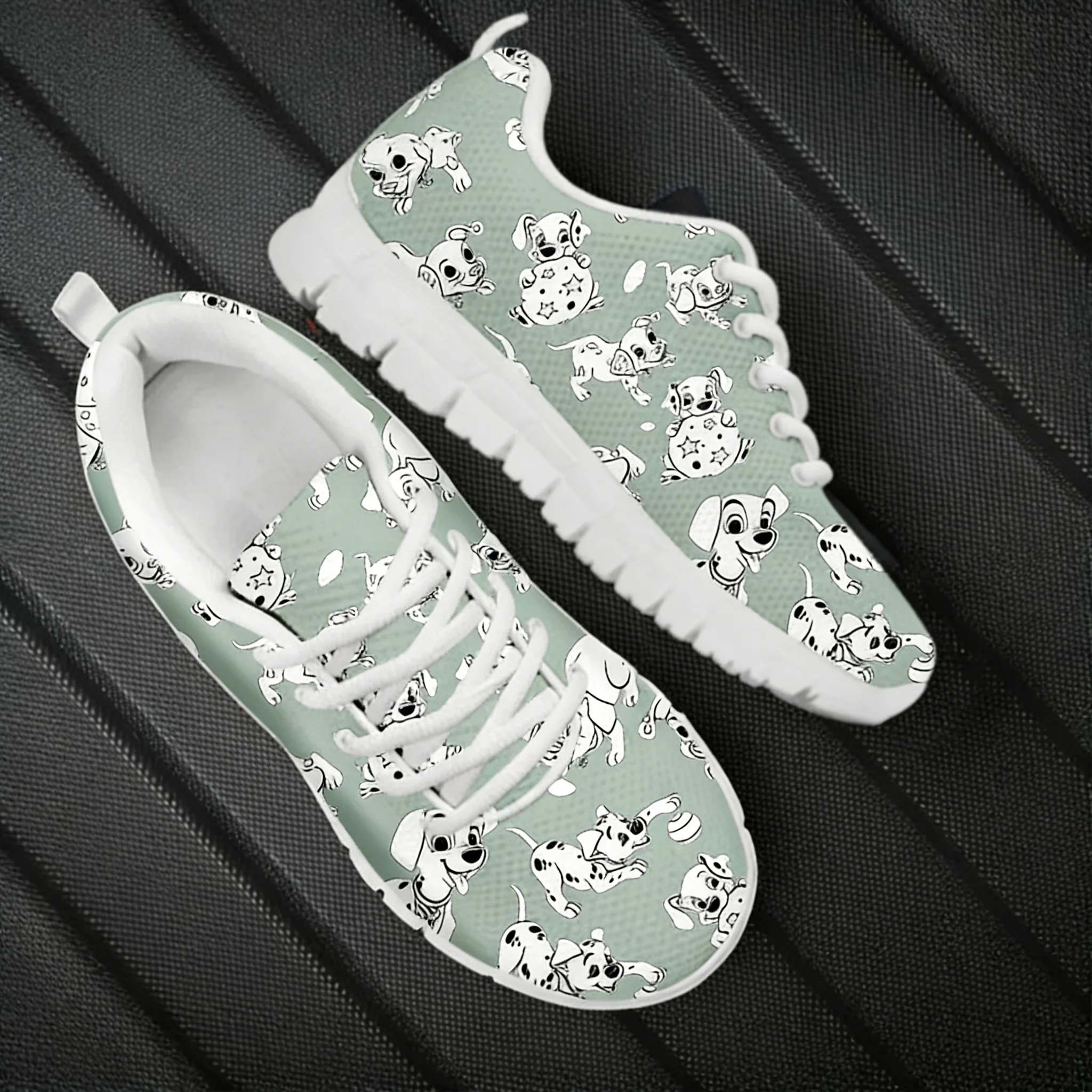Men'S Shoes Black And White - Tênis femininos casuais com estampa fofa