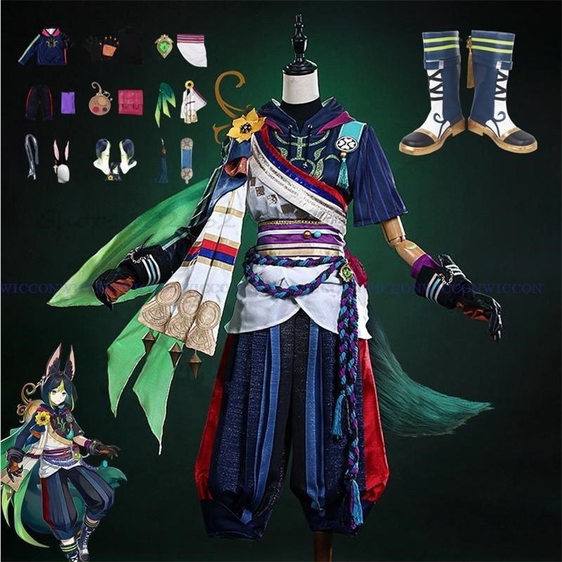 Men Shoes China - Tighnari Jogo Cosplay Traje com Orelhas,