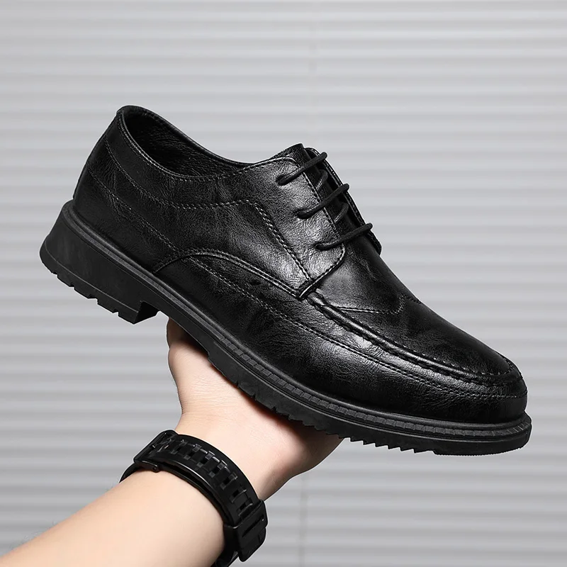 Men Shoes Louboutin - Sapatos casuais masculinos de couro de