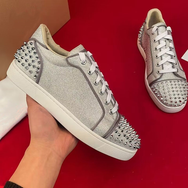 Men Shoes Louboutin - Homens de luxo moda rebites sapatos