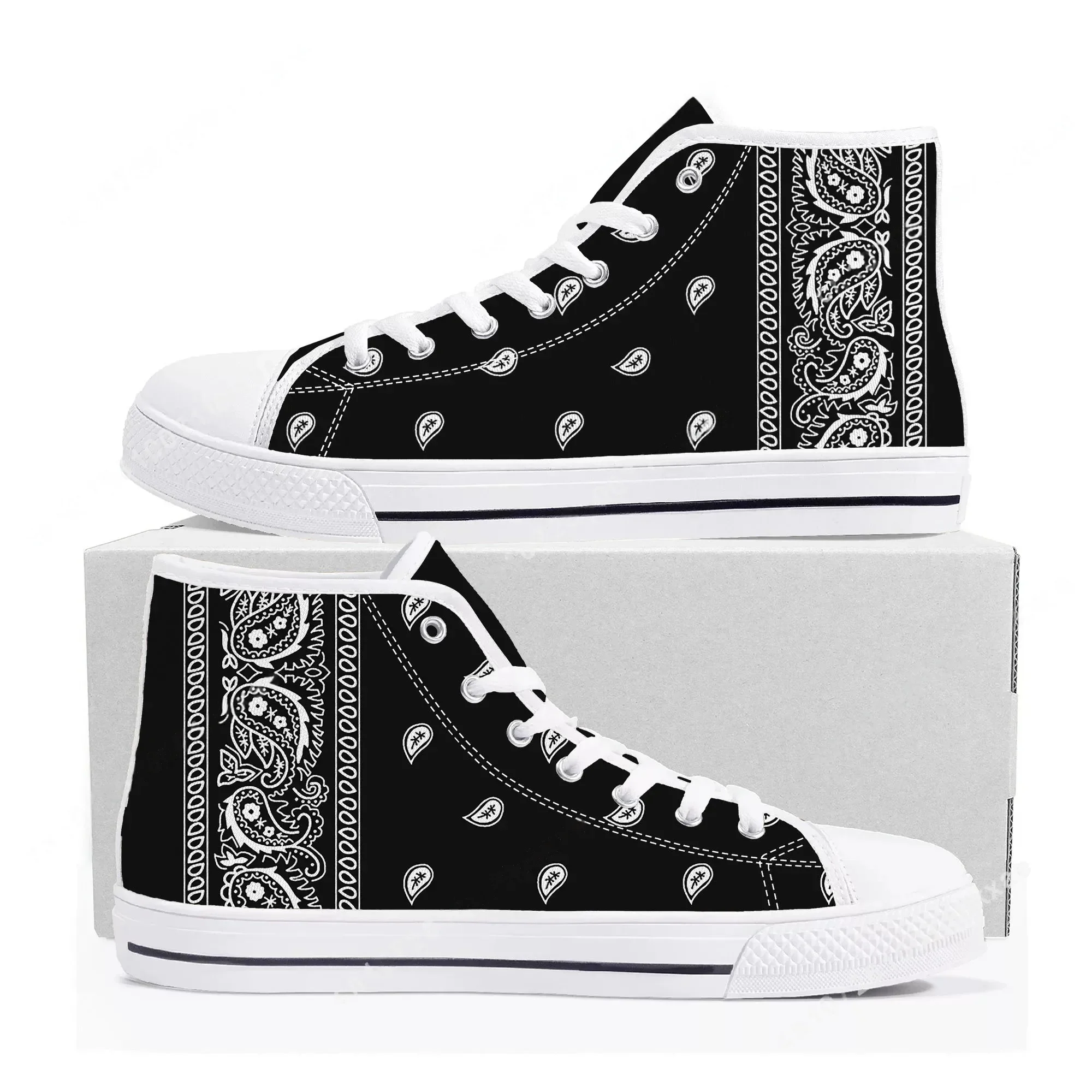 Tênis de cano alto Bandana Pai - Men'S Shoes Black And White avaliação e preço