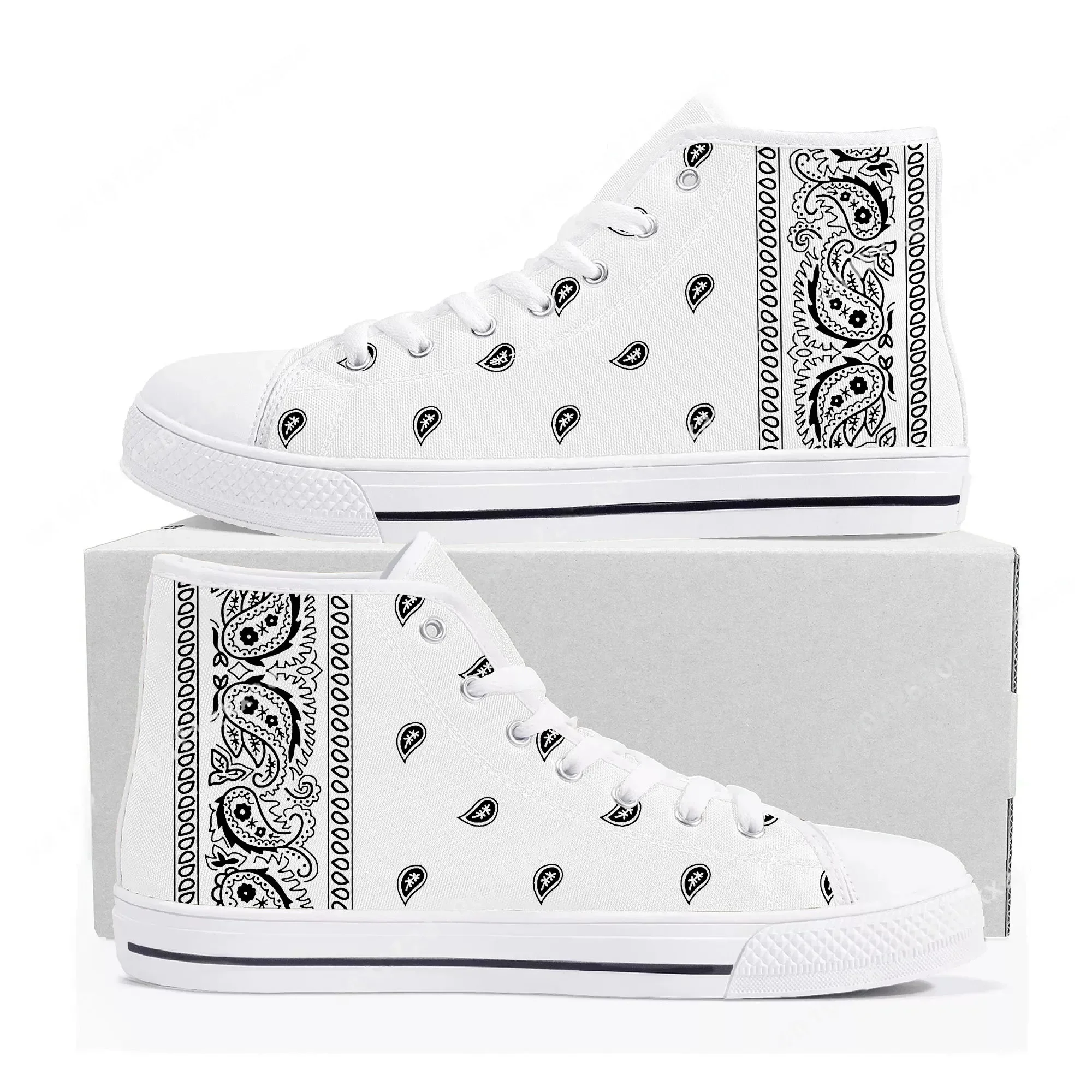 Tênis de cano alto Bandana Pai - Men'S Shoes Black And White avaliação e preço