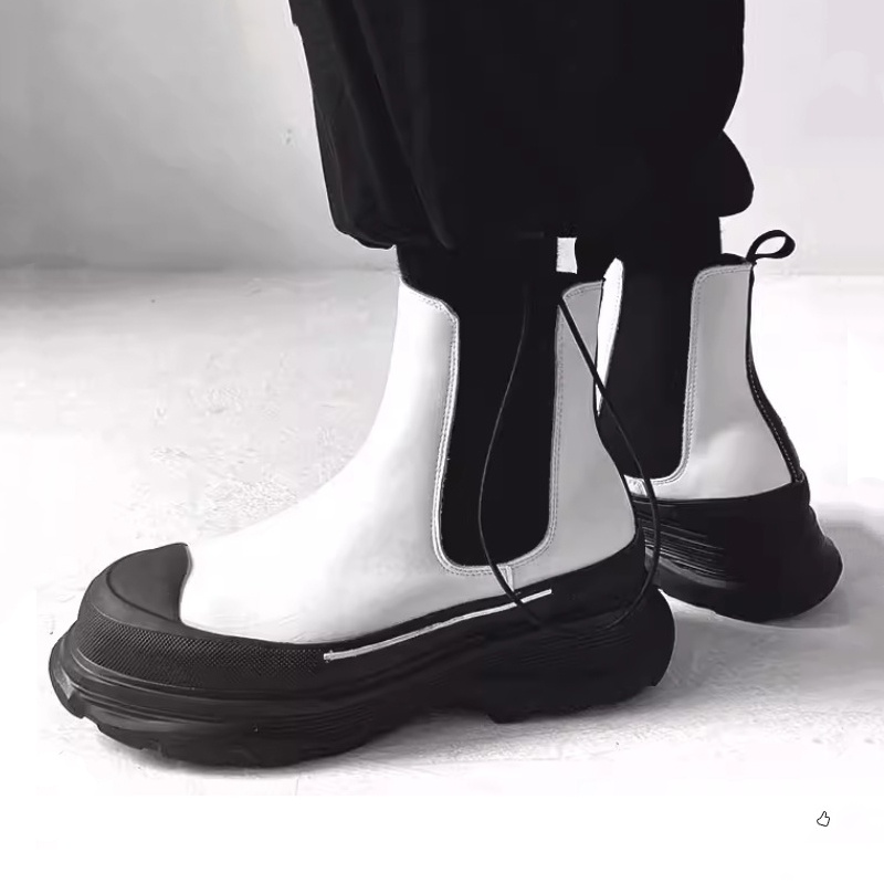 Botas masculinas estilo punk r - Men'S Shoes Black And White avaliação e preço