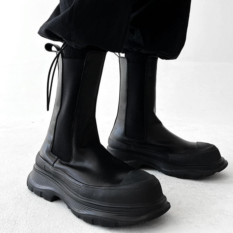 Botas Chelsea altas masculinas - Men'S Shoes Black And White avaliação e preço