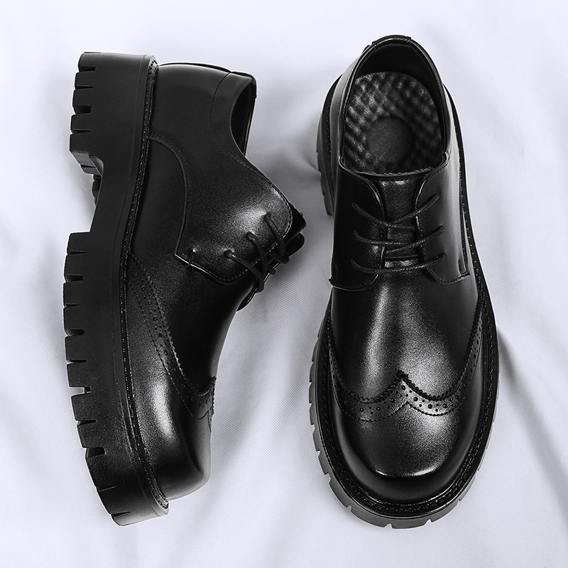 Sapato de couro preto monocrom - Men Shoes Louboutin avaliação e preço