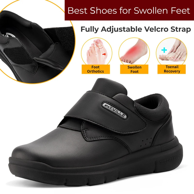 Sapatos masculinos extra largo - Men'S Shoes Diabetic avaliação e preço