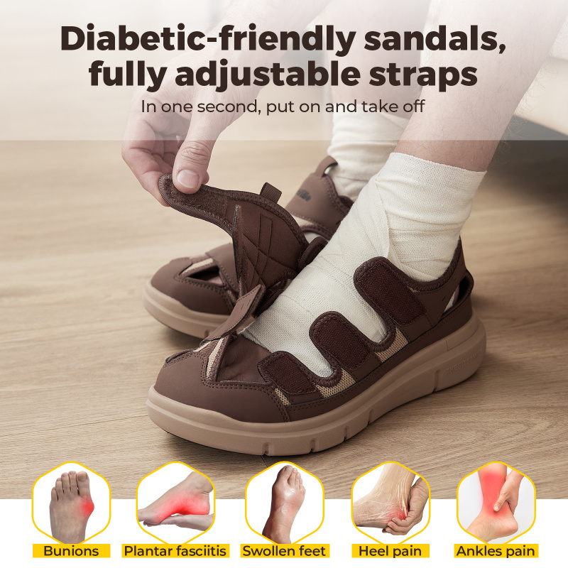 Sandálias masculinas de verão, - Men'S Shoes Diabetic avaliação e preço